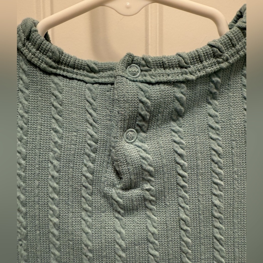 Just Lizzy Ruffled Blue Sweater - Picture 6 of 9